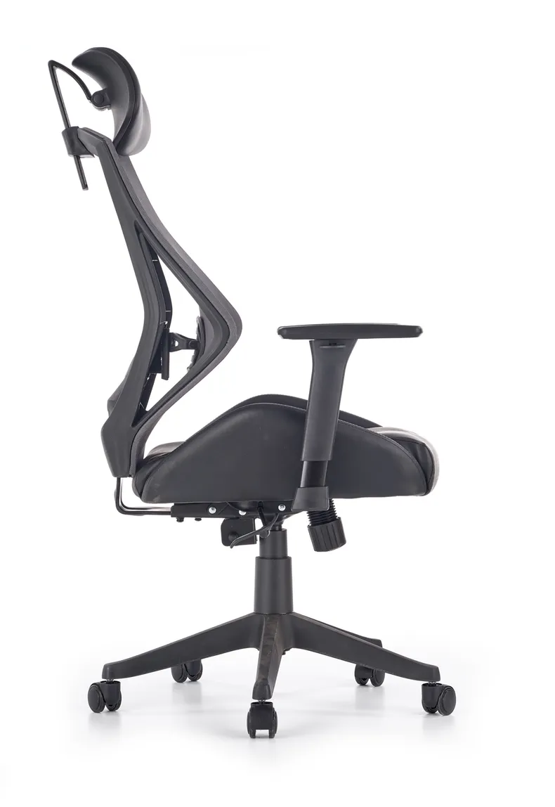 Крісло комп'ютерне офісне обертове HALMAR HASEL чорний / сірий фото №2