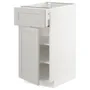 IKEA METOD МЕТОД / MAXIMERA МАКСИМЕРА, напольный шкаф с ящиком / дверцей, белый / светло-серый, 40x60 см 694.647.71 фото