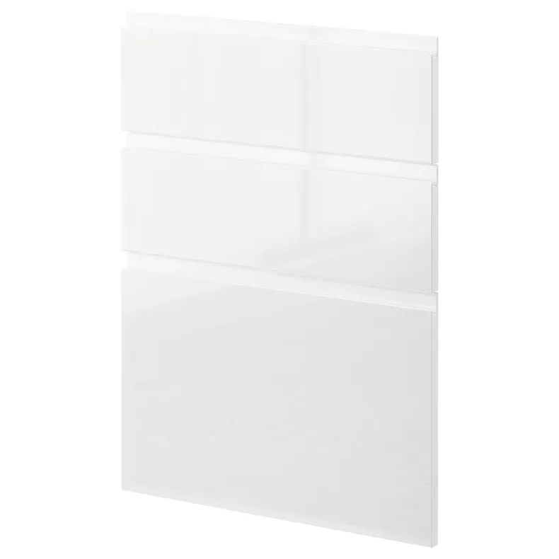 IKEA METOD МЕТОД, 3 фронтальні панелі для посудомийки, Voxtorp глянцевий / білий, 60 см 194.499.19 фото №1