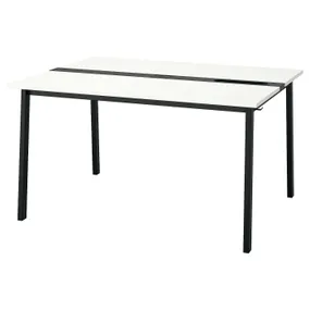 IKEA MITTZON МІТТЗОН, стіл для конференцій, білий / чорний, 140x108x75 см 795.333.78 фото