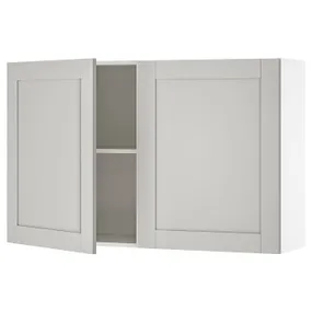 IKEA KNOXHULT КНОКСХУЛЬТ, навесной шкаф с дверями, серый, 120x75 см 003.267.96 фото