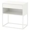 IKEA VIKHAMMER ВИКХАММЕР, тумба прикроватная, белый, 60x39 см 303.889.81 фото thumb №1