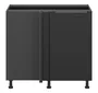 BRW Sole L6 левый угловой кухонный шкаф черный матовый встраивается в угол 110x82 см, черный/черный матовый FM_DNW_110/82/65_L/B-CA/CAM фото