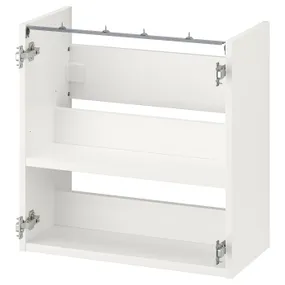IKEA ENHET ЭНХЕТ, напольный шкаф д / раковины, с полкой, белый, 60x30x60 см 604.623.52 фото