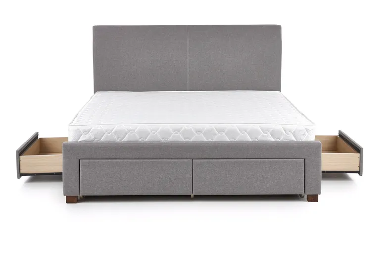 Двоспальне ліжко HALMAR З ящиками Modena 160x200 см сірого кольору фото №9