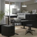 IKEA MITTZON МИТТЗОН, стол / трансф, электрический окл ясень черный / черный, 160x80 см 495.302.01 фото thumb №4
