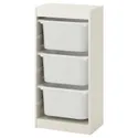 IKEA TROFAST ТРУФАСТ, комбінація для зберіган +контейнери, білий/білий, 46x30x94 см 792.285.71 фото thumb №1
