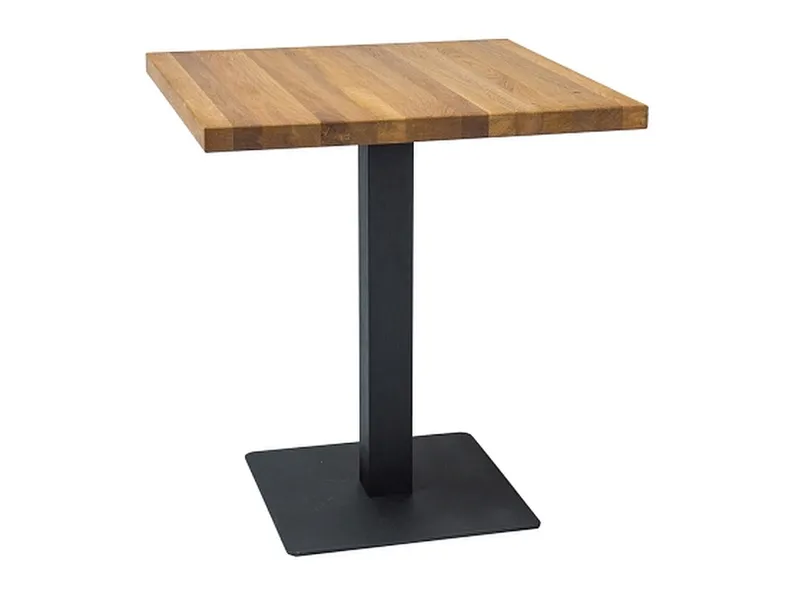 Кухонний стіл SIGNAL PURO, дуб / чорний, 60x60 фото №1