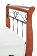 Кровать односпальная HALMAR VERONICA 90x200 см вишня антик/черный фото thumb №9