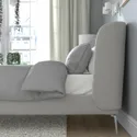 IKEA TUFJORD ТУФЙОРД, каркас ліжка з оббивкою, Талміра біла/чорна/Лейрсунд, 140x200 см 495.553.62 фото thumb №3