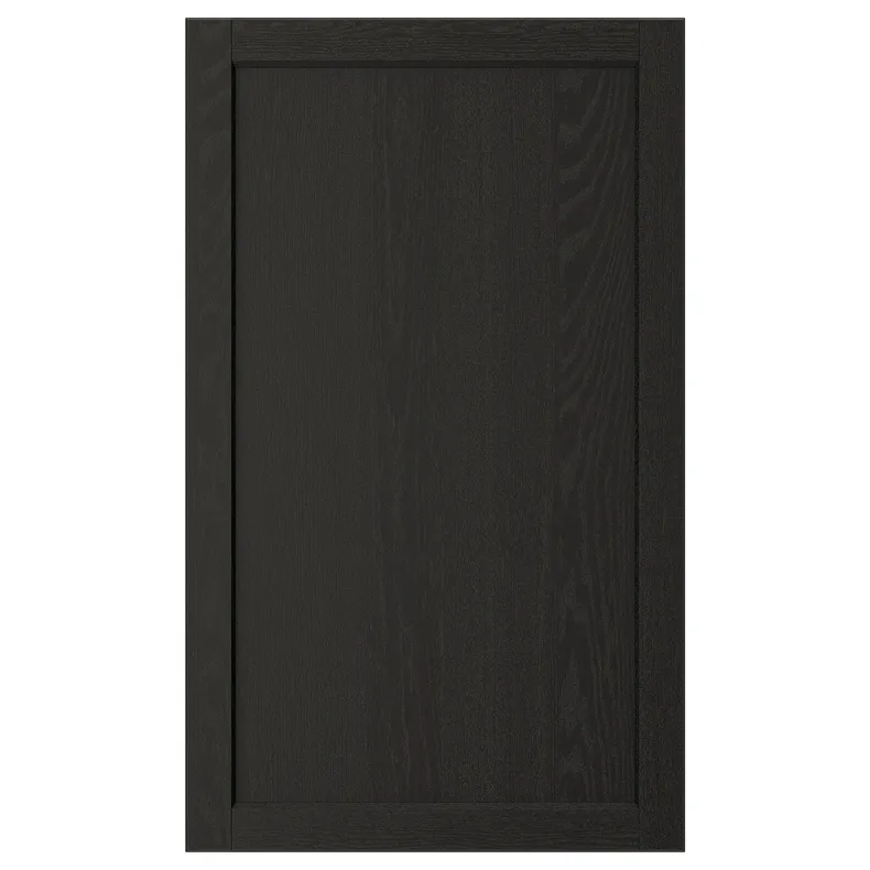 IKEA LERHYTTAN ЛЕРХЮТТАН, дверь, чёрный цвет, 60x100 см 803.560.58 фото №1