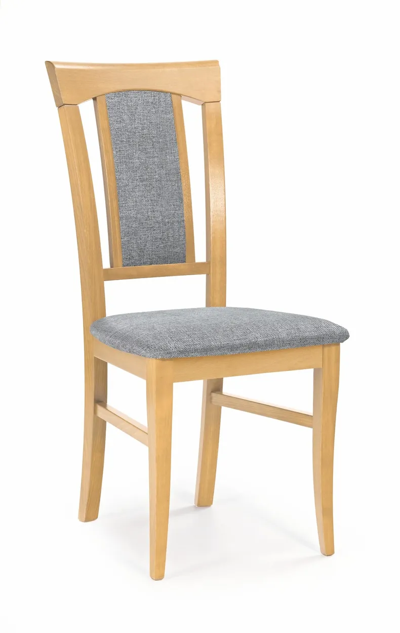 Кухонный стул деревянный HALMAR KONRAD дуб медовый/серый фото №1