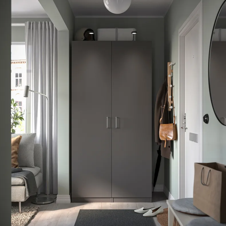 IKEA FORSAND ФОРСАНД, дверцята з петлями, темно-сірий, 50x195 см 294.362.52 фото №3