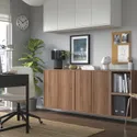 IKEA EKET ЭКЕТ, комбинация настенных шкафов, грецкий орех, 175x35x70 см 995.688.33 фото thumb №3