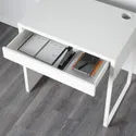 IKEA MICKE МІККЕ / GUNRIK ГУНРІК, стіл і стілець, білий/бірюзовий 995.066.04 фото thumb №4