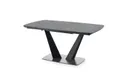 Кухонний стіл розкладний HALMAR FANGOR 160-220x90 см, стільниця - темно-сіра, основа - чорна фото thumb №4