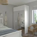 IKEA PLATSA ПЛАТСА, гардероб с 6 дверями, белый STRAUMEN зеркальное стекло / SANNIDAL белый, 140x57x221 см 994.173.73 фото thumb №2