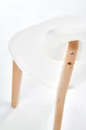 Кухонний стілець HALMAR BUGGI натуральний/білий фото thumb №4