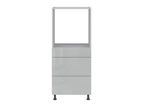 Кухонный шкаф BRW Top Line 60 см с ящиками с мягким закрыванием серый глянец, серый гранола/серый глянец TV_DPS_60/143_2STB/STB-SZG/SP фото