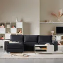 IKEA VIMLE ВИМЛЕ, 3-местный диван с козеткой, с широкими подлокотниками Saxemara / черно-синий 694.014.58 фото thumb №2