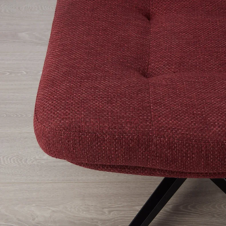 IKEA HAVBERG ХАВБЕРГ, кресло с табуретом для ног, Красный / коричневый 094.853.28 фото №3