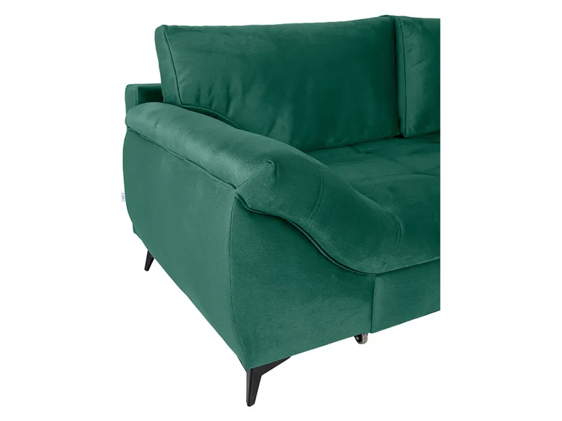 BRW Кутовий диван Asturia правобічний розкладний з ящиком для зберігання велюровий зелений NA-ASTURIA-2F.RECBK-GA_BBF2F0 фото №7