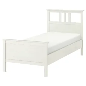 IKEA HEMNES ХЕМНЭС, каркас кровати, белая морилка / Лонсет, 90x200 см 890.195.72 фото