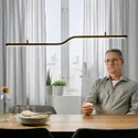 IKEA PILSKOTT ПІЛЬСКОТТ, LED підвісний світильник, розумний чорний, 97 см 304.778.78 фото thumb №5
