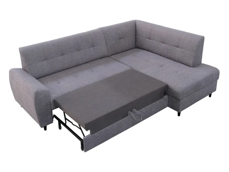BRW Кутовий розкладний диван Nola з ящиком для зберігання сірий, Бульбашка 06 NA-NOLA-2FP_UPL-G2_BD6132 фото №3