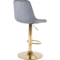 Барный стул бархатный MEBEL ELITE ARCOS Velvet, серый / золотой фото thumb №11