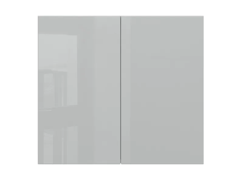 Кухонна шафа BRW Top Line 80 см із зливним бачком дводверна глянцевий сірий, гренола сірий / глянцевий сірий TV_GC_80/72_L/P-SZG/SP фото №1
