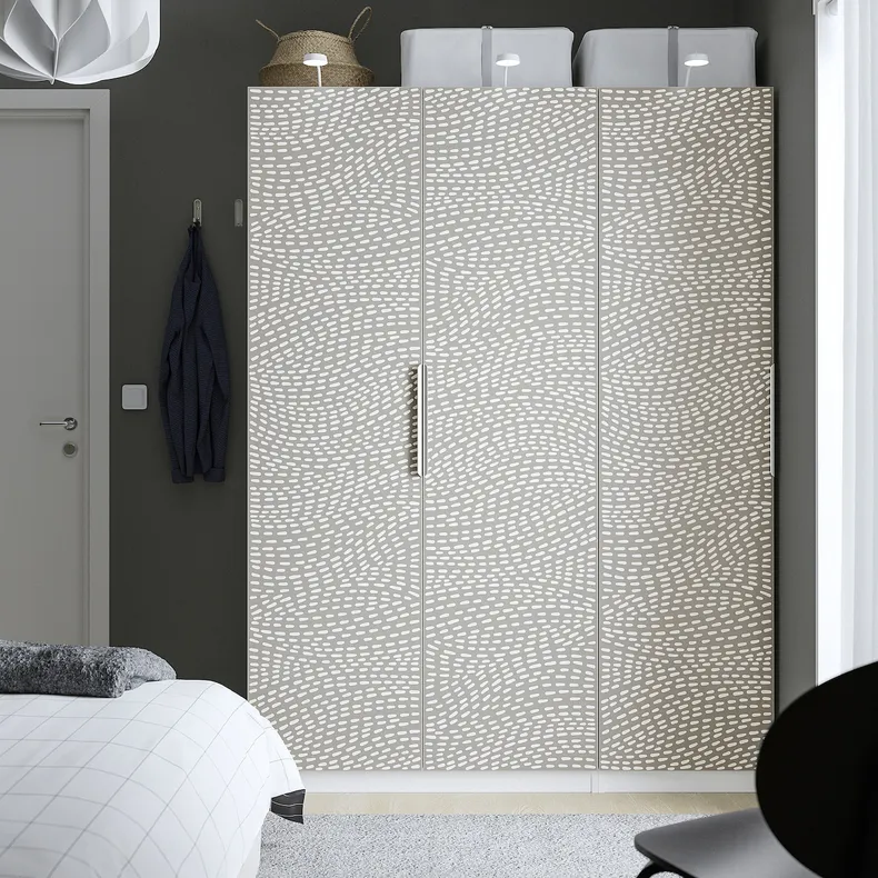 IKEA MISTUDDEN МІСТУДДЕН, дверцята, сірий / візерунок, 50x195 см 005.685.49 фото №2