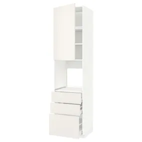 IKEA METOD МЕТОД / MAXIMERA МАКСІМЕРА, висока шафа д / духов з дверц / 3 шухл, білий / ВЕДДІНГЕ білий, 60x60x240 см 494.574.70 фото
