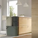 IKEA DAMMÄNG ДАММЭНГ, контейнер с крышкой, серо-зеленый, 48 L фото thumb №7