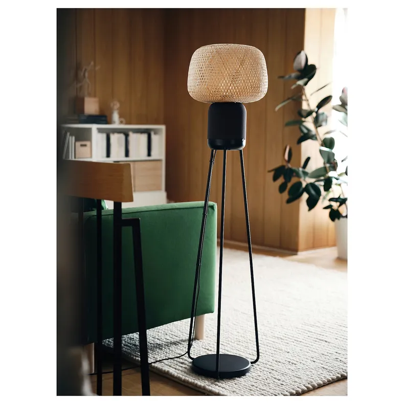 IKEA SYMFONISK СИМФОНІСК, торшер з WiFi-динаміком, бамбук/смарт 505.282.78 фото №5