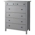 IKEA HEMNES ХЕМНЕС, комод із 6 шухлядами, пофарбований у сірий колір., 108x131 см фото thumb №1