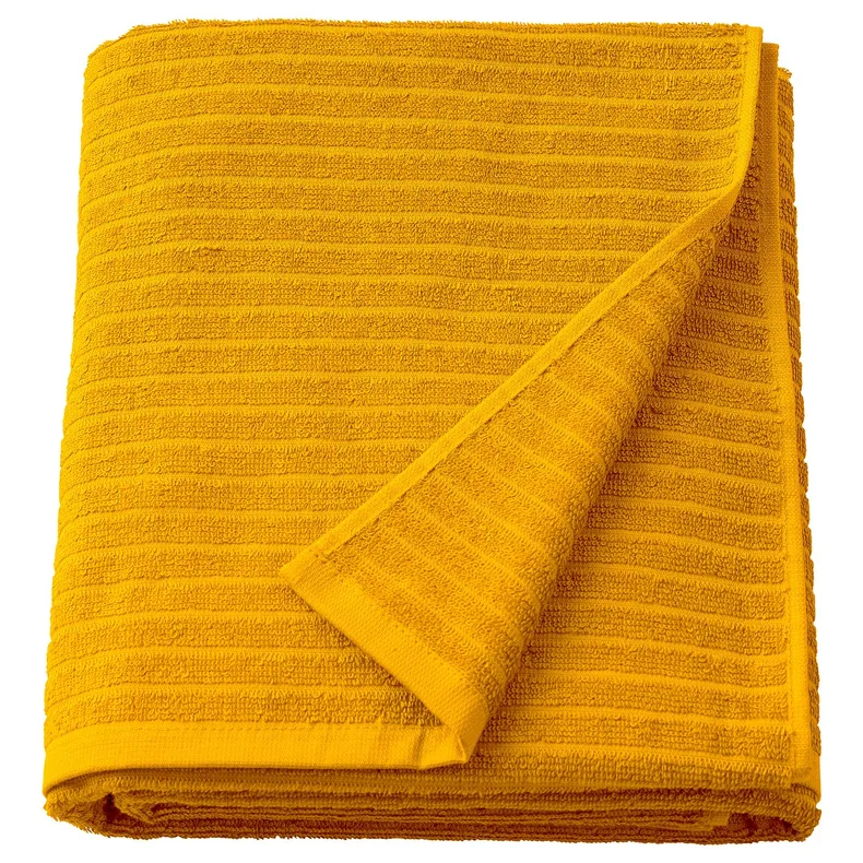 IKEA VÅGSJÖN ВОГШЁН, простыня банная, золотисто-жёлтый, 100x150 см 205.495.07 фото №1