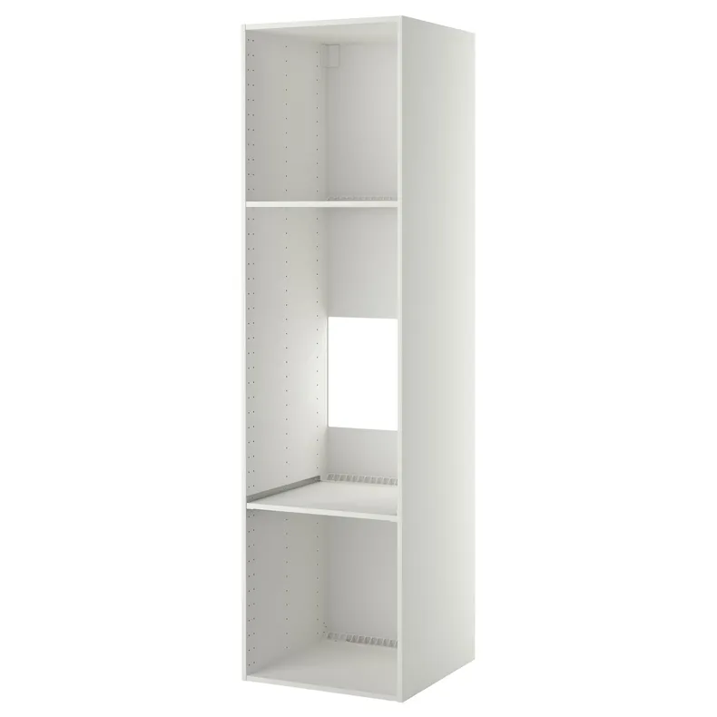 IKEA METOD МЕТОД, каркас вис шафи д / холодильника / дух, білий, 60x60x220 см 502.135.70 фото №1