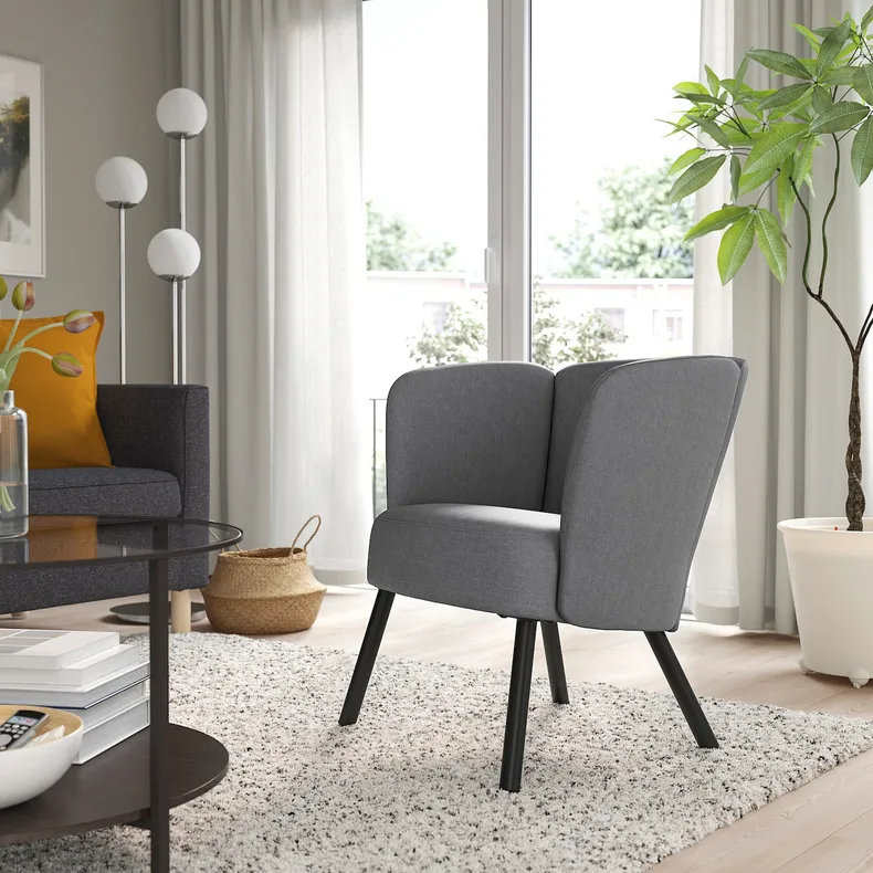 IKEA HERRÅKRA ГЕРРОКРА, кресло, Серый цвет 405.447.16 фото №2