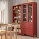 IKEA HEMNES ХЕМНЕС, комбінація д / зберіг із дверц / шухл, червона морилка / світло-коричнева морилка, 180x197 см 994.948.37 фото thumb №3