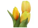 BRW тюльпани в пучках 20 см 3 шт прогумовані жовті 090938 фото thumb №2