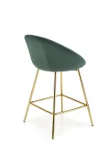 Барний стілець оксамитовий HALMAR H112 темно-зелений, золотий фото thumb №4