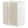 IKEA METOD МЕТОД, підлогова шафа для мийки+2 дверцят, білий / хавсторпський бежевий, 60x60 см 794.634.03 фото