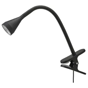 IKEA NÄVLINGE НЭВЛИНГЕ, лампа с зажимом, светодиодная, черный 004.498.77 фото