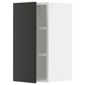 IKEA METOD МЕТОД, навесной шкаф с полками, белый / Никебо матовый антрацит, 30x60 см 094.979.15 фото
