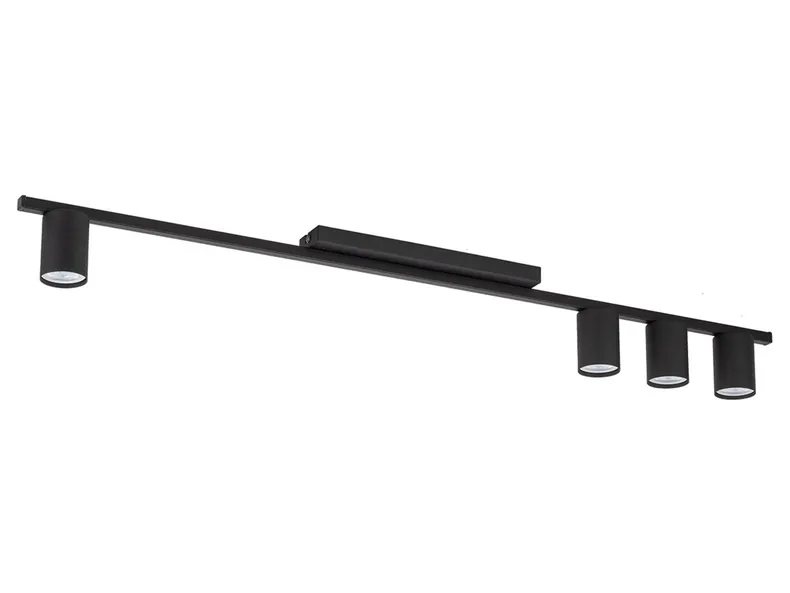 BRW Logan Black 4-позиционный металлический потолочный светильник черного цвета 087453 фото №1