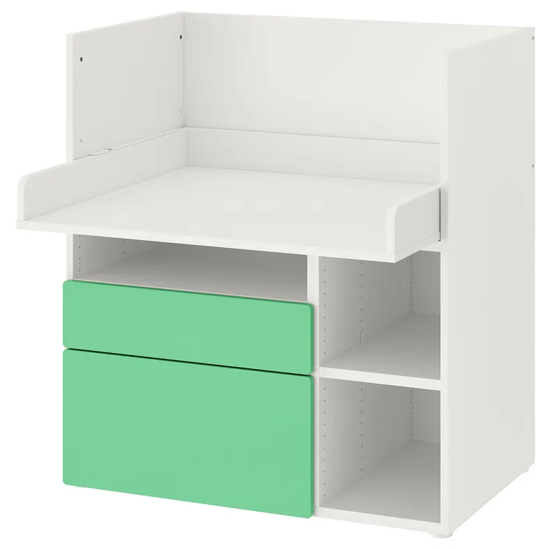 IKEA SMÅSTAD СМОСТАД, письмовий стіл, біло-зелений з 2 шухлядами, 90x79x100 см 293.922.72 фото №1