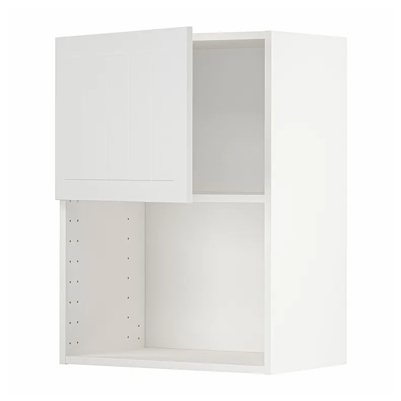 IKEA METOD МЕТОД, навесной шкаф для СВЧ-печи, белый / Стенсунд белый, 60x80 см 394.553.44 фото №1