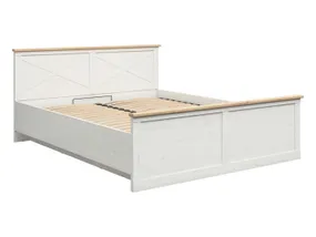 BRW Ліжко Frija 180x200 з каркасом і ящиком для зберігання андерсен сосна біла, сосна андерсена біла/дуб художній LOZ/180-APW/DASN фото