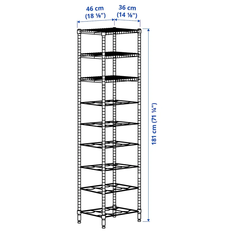 IKEA OMAR ОМАР, стелаж, 46x36x181 см фото №5